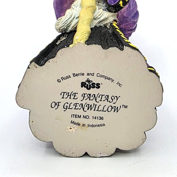 Vintage The Fantasy of Glenwillow By Russ Berrie Ceramic Wizard Glass Ball 14136 - Picture 3 of 9